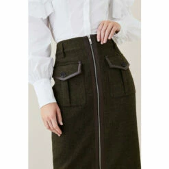 Flash Sale 🥰 KarenMillen Lydia Millen Heritage Tweed Belted Pencil 👗 Skirt For Female 🤩 -Karen Millen Sales unnamed file 3260
