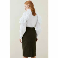 Flash Sale 🥰 KarenMillen Lydia Millen Heritage Tweed Belted Pencil 👗 Skirt For Female 🤩 -Karen Millen Sales unnamed file 3261