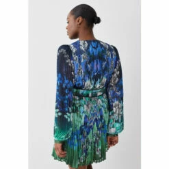 Best Sale 😍 KarenMillen Plus Size Mirrored Ombre Floral Pleat Drama Woven Mini 👗 Dress For Female 🛒 -Karen Millen Sales unnamed file 3266