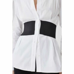 Flash Sale ⌛ KarenMillen Cinched Waist Tailored 👚 Shirt For Female ⭐ -Karen Millen Sales unnamed file 3290