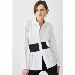 Flash Sale ⌛ KarenMillen Cinched Waist Tailored 👚 Shirt For Female ⭐ -Karen Millen Sales unnamed file 3291