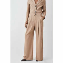Buy ✔️ KarenMillen Soft Twill Button Wide Leg Trouser For Female ✔️ -Karen Millen Sales unnamed file 3296