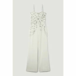 Best deal 🧨 KarenMillen Crystal Embellished Woven Jumpsuit For Female 😍 -Karen Millen Sales unnamed file 3320