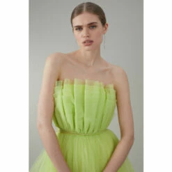 Hot Sale 🔔 KarenMillen Layered Corset Detail Tulle Woven Bardot Top For Female 😍 -Karen Millen Sales unnamed file 3331