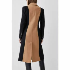 Outlet ⌛ KarenMillen Italian Virgin Wool Colourblock Tailored 🧥 Coat For Female 🤩 -Karen Millen Sales unnamed file 3343