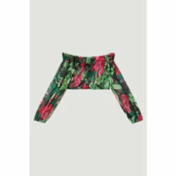 Best reviews of 😀 KarenMillen Tropical Bardot Crop Top Beach Cover Up For Female ⭐ -Karen Millen Sales unnamed file 3348