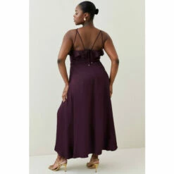 Coupon 🎁 KarenMillen Plus Size Utility Viscose Twill Halter Strappy 👗 Dress For Female 🔥 -Karen Millen Sales unnamed file 3362
