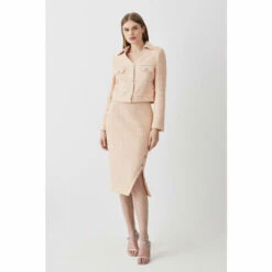 Best reviews of 🤩 KarenMillen Tweed Wrap Detail Midiaxi 👗 Skirt For Female ❤️