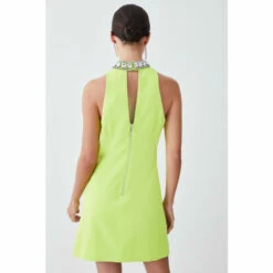 New 🔥 KarenMillen Petite Crystal Embellished Woven Mini 👗 Dress For Female ✨ -Karen Millen Sales unnamed file 3403