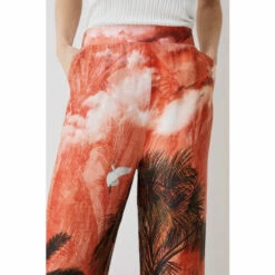 Hot Sale 🧨 KarenMillen Petite Satin Palm Printed Woven Trousers For Female 🌟 -Karen Millen Sales unnamed file 3415