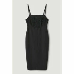 Deals 👏 KarenMillen Corded Lace Figure Form Woven Corset 👗 Dress For Female ✔️ -Karen Millen Sales unnamed file 3431