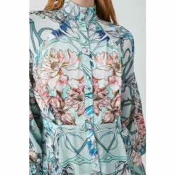 New 😉 KarenMillen Mirrored Floral Satin Woven Midi 👗 Dress For Female 😍 -Karen Millen Sales unnamed file 3443