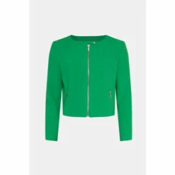 Best Sale 🔥 KarenMillen Compact Stretch Biker Jacket For Female ❤️ -Karen Millen Sales unnamed file 3462