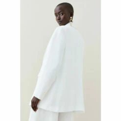 Cheap 👍 KarenMillen Satin Single Breasted Oversized Blazer For Female ✔️ -Karen Millen Sales unnamed file 3466