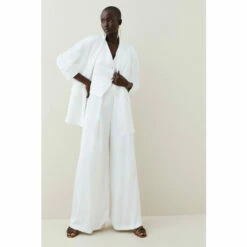 Cheap 👍 KarenMillen Satin Single Breasted Oversized Blazer For Female ✔️ -Karen Millen Sales unnamed file 3468