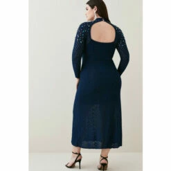Wholesale 🎁 KarenMillen Plus Size Crystal Embellished Stitch Knit Mini 👗 Dress For Female 😀 -Karen Millen Sales unnamed file 3475
