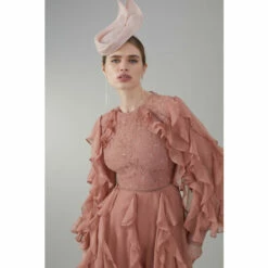 Top 10 🔥 KarenMillen Frill Lace Trim Woven Maxi 👗 Dress For Female 🧨 -Karen Millen Sales unnamed file 349