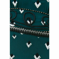 Outlet ✔️ KarenMillen Embroidered Cornelli Tape Woven 👗 Dress For Female 🔔 -Karen Millen Sales unnamed file 3492