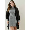 Deals 👍 KarenMillen Plus Size Sequin Georgette Woven Mini 👗 Dress For Female 🔥