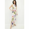 Cheapest ✨ KarenMillen Scattering Viola And Tulipa Floral Compact Viscose Cross Back Maxi For Female 🔥