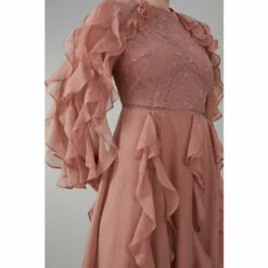 Top 10 🔥 KarenMillen Frill Lace Trim Woven Maxi 👗 Dress For Female 🧨 -Karen Millen Sales unnamed file 350