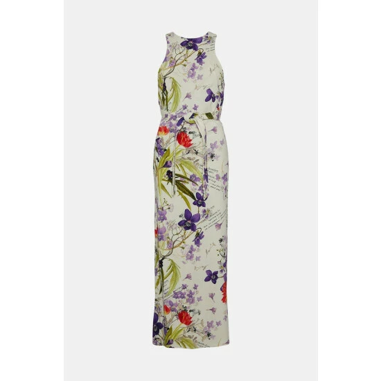 Cheapest ✨ KarenMillen Scattering Viola And Tulipa Floral Compact Viscose Cross Back Maxi For Female 🔥 4 Cheapest ✨ KarenMillen Scattering Viola And Tulipa Floral Compact Viscose Cross Back Maxi For Female 🔥 - Image 4