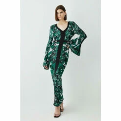 Coupon ✔️ KarenMillen Slinky Jacquard Full Sleeve Knitted Maxi 👗 Dress For Female 💯 -Karen Millen Sales unnamed file 3535