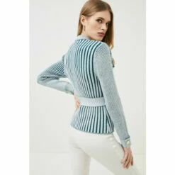 Cheapest 👍 KarenMillen Belted Utility Rib Knitted Cardigan For Female ❤️ -Karen Millen Sales unnamed file 3551