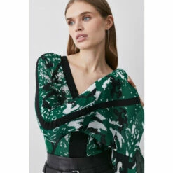 Top 10 😀 KarenMillen Slinky Embellished Jacquard Knit Top For Female 🔔 -Karen Millen Sales unnamed file 3560