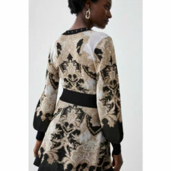 Coupon ⭐ KarenMillen Slinky Sparkle Knit Jacquard Studded Top For Female 😍 -Karen Millen Sales unnamed file 3564