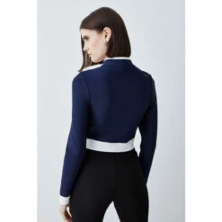 Budget 🥰 KarenMillen Bandage Military Style Crop Top For Female 🛒 -Karen Millen Sales unnamed file 3570