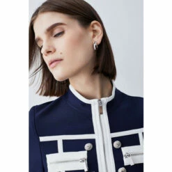 Budget 🥰 KarenMillen Bandage Military Style Crop Top For Female 🛒 -Karen Millen Sales unnamed file 3572