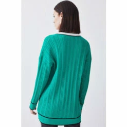 Deals 🔔 KarenMillen Petite Military Style Cable Knit Long Cardigan For Female ✨ -Karen Millen Sales unnamed file 3576