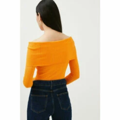 Hot Sale ✔️ KarenMillen Rib Knit Bardot Top For Female ⭐ -Karen Millen Sales unnamed file 3588
