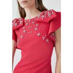Wholesale 😍 KarenMillen Embellished Stretch Woven Midi 👗 Dress For Female 🌟 -Karen Millen Sales unnamed file 3609