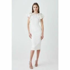 Wholesale 😍 KarenMillen Embellished Stretch Woven Midi 👗 Dress For Female 🌟 -Karen Millen Sales unnamed file 3611