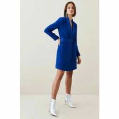 Deals โจ KarenMillen Tuxedo Wrap Mini ๐ Dress For Female ๐