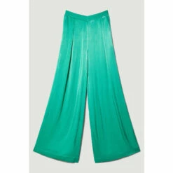 Best Sale 😀 KarenMillen Viscose Satin Wide Leg Trouser For Female 😀 -Karen Millen Sales unnamed file 363