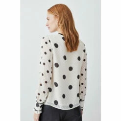 Best reviews of ⌛ KarenMillen Mixed Dot Ruffle Detail Georgette Blouse For Female ⌛ -Karen Millen Sales unnamed file 3630