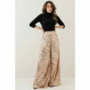 Wholesale ⌛ KarenMillen Lydia Millen Textured Sequin Wide Leg Woven Trousers For Female 😉