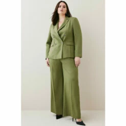 Discount ๐คฉ KarenMillen Plus Size Relaxed Tailored Wide Leg Trousers For Female ๐