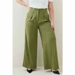 Discount 🤩 KarenMillen Plus Size Relaxed Tailored Wide Leg Trousers For Female 🛒 -Karen Millen Sales unnamed file 3683