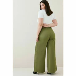 Discount 🤩 KarenMillen Plus Size Relaxed Tailored Wide Leg Trousers For Female 🛒 -Karen Millen Sales unnamed file 3685