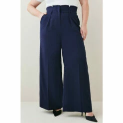Discount 🤩 KarenMillen Plus Size Relaxed Tailored Wide Leg Trousers For Female 🛒 -Karen Millen Sales unnamed file 3688