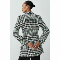 Brand new 🌟 KarenMillen Italian Wool Mix Check Double Breast Short 🧥 Coat For Female 👏 -Karen Millen Sales unnamed file 3698