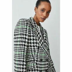Brand new 🌟 KarenMillen Italian Wool Mix Check Double Breast Short 🧥 Coat For Female 👏 -Karen Millen Sales unnamed file 3701