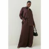 New 😀 KarenMillen Plus Size Viscose Satin Wide Leg Woven Trousers For Female 😍