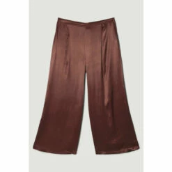 New 😀 KarenMillen Plus Size Viscose Satin Wide Leg Woven Trousers For Female 😍 -Karen Millen Sales unnamed file 3706