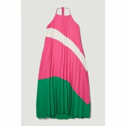 Best Pirce 🎉 KarenMillen Soft Tailored Pleated Halter Neck Maxi 👗 Dress For Female 😍 -Karen Millen Sales unnamed file 3716