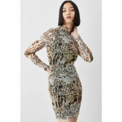 Best reviews of 👍 KarenMillen Snake Print Mesh Jersey Mini 👗 Dress For Female 🔥 -Karen Millen Sales unnamed file 372